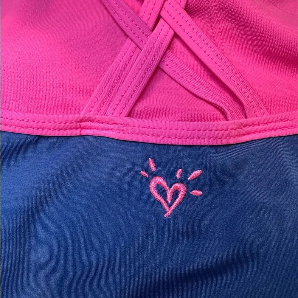 Justice One Piece Swimsuit with Love 💗 Design EUC